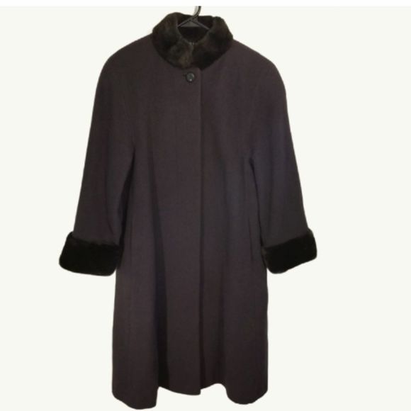 VINTAGE 60’S LARRY LEVINE WOOL & CASHMERE LONG WOOL COAT OFFERS ACCEPTED - Picture 1 of 7